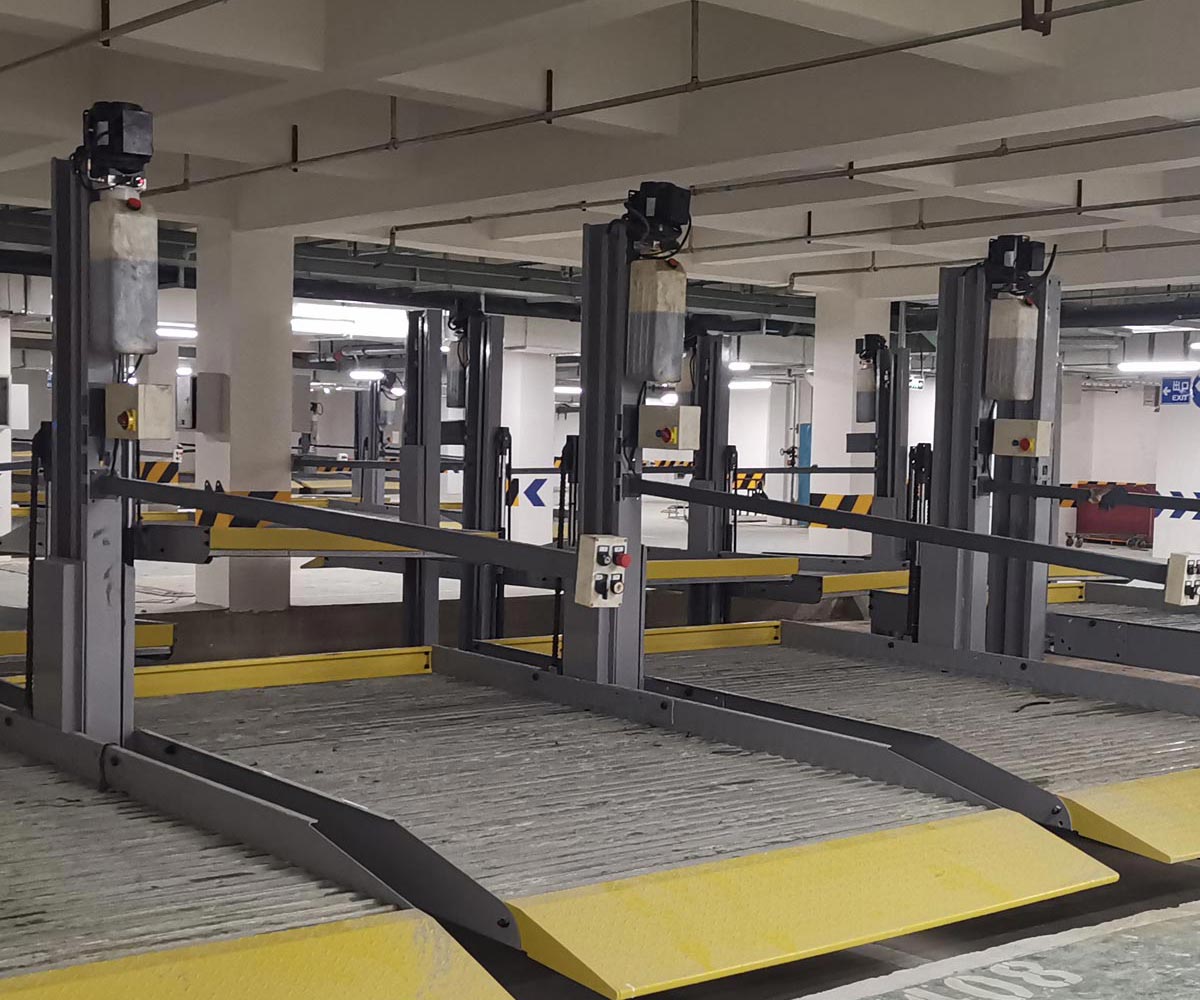 盐源县两层升降横移式机械停车设备改造