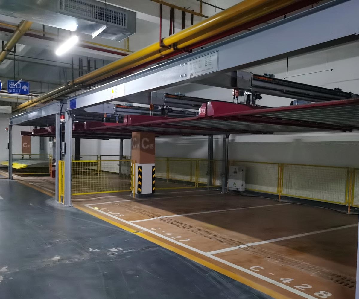 开远市地下室二层简易升降类立体车库停车设备