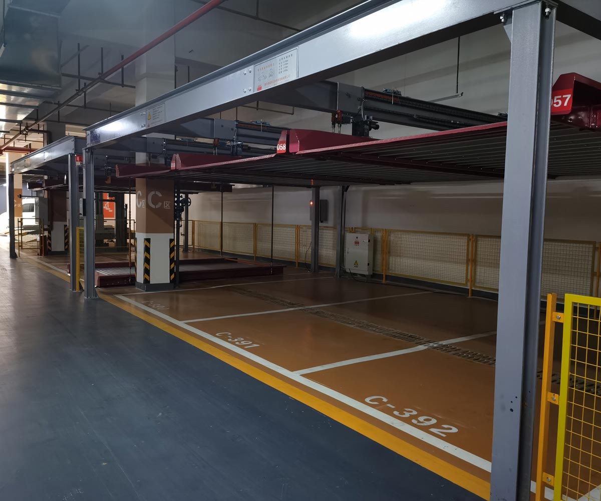 桂平市地下室两柱简易式停车立体车库